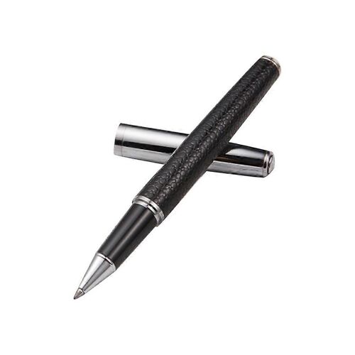 Business Pen 0.5mm Noir Encre Cuir Métal Ballpoint Pens Student Gift Office Stationery Supplies