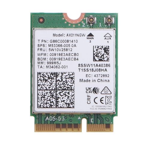 Carte réseau 5.2 5.2 compatible BT avec carte réseau 5.2 double bande AX211NGW 802.11ac