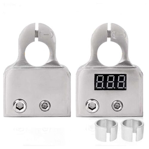 2pcs Bornes De Batterie Connecteur Audio Voiture Positif Négatif Kit De Pinces De Batterie