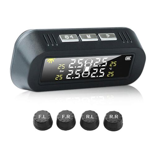 Système De Surveillance De La Pression Des Pneus À Charge Solaire Rétroéclairage Automatique Mode Veille Et Réveil