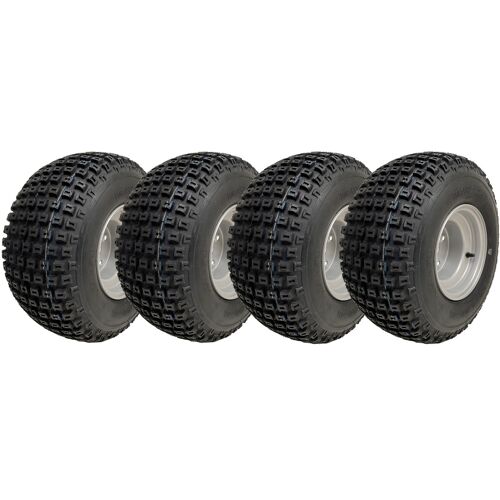 18x9.50-8 ATV Knobby Tyre Fitted on 4 Stud 100mm PCD Rim Wanda P322 (Set of 4)