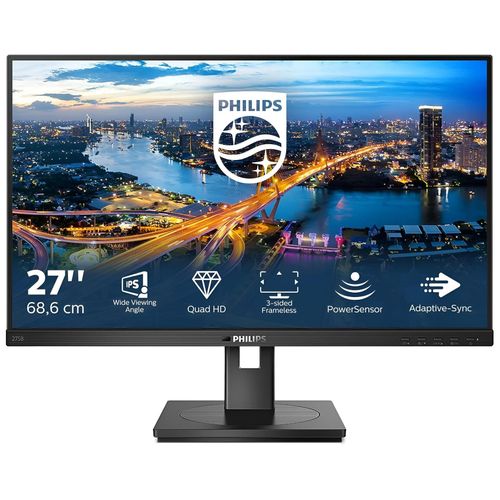 Philips B Line 275B1 - Écran LED - 27" - 2560 x 1440 QHD @ 75 Hz - IPS - 300 cd/m² - 1000:1 - 4 ms - HDMI, DVI-D, DisplayPort - haut-parleurs - texture noire