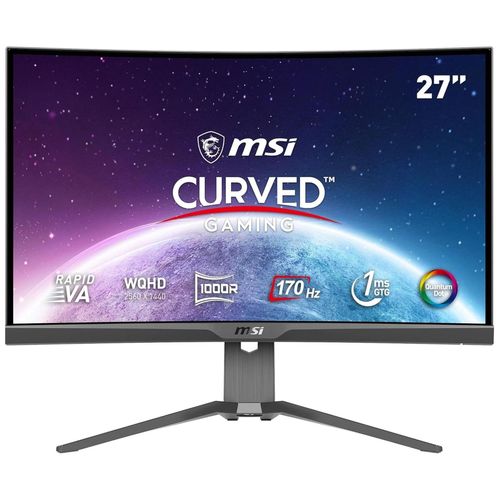 MSI MAG 275CQRF-QD - Écran LED - jeux - 27" - 2560 x 1440 WQHD @ 170 Hz - VA - 300 cd/m² - 4000:1 - 1 ms - 2xHDMI, DisplayPort, USB-C