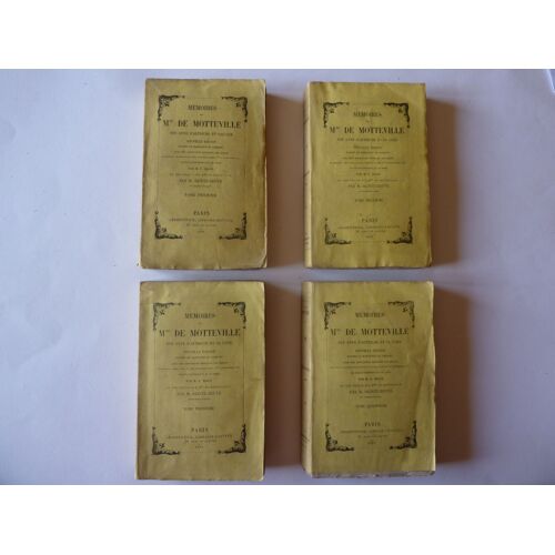 "Mémoires De Mme De Motteville Sur Anne D'autriche Et Sa Cour" 1869 , Les Quatre Volumes Parus Chez Charpentier.