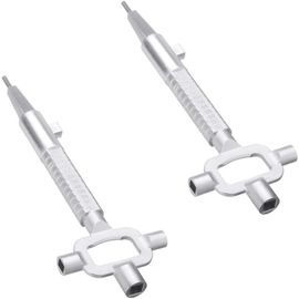 Clé De Construction 2 Pièces Multi Fonction Clef Carré,Clé D'Architecte En Métal Multifonction Clé Architecte En Alliage De Zinc Clé De Construction Universel,Clé Allen Avec Graduation