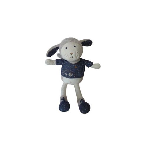 Peluche mouton Merlin Sauthon – Doudou bébé comme neuf – Très bon état