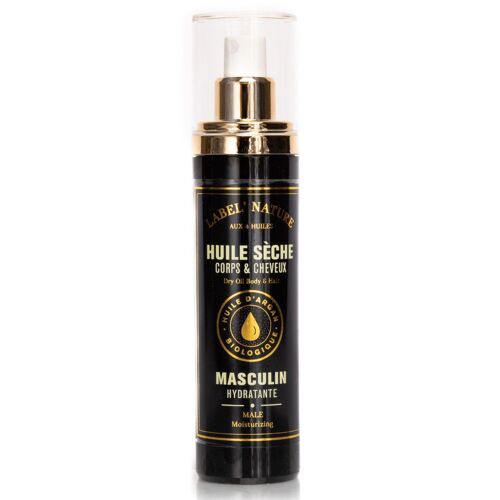 Label Provence Nature - Huile Sèche Corps Et Cheveux - Masculin Hydratante - 