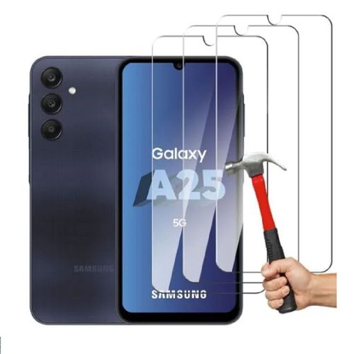 Hqselection® Lot De 3 Verre Trempé Pour Samsung Galaxy A25 5g, M34 5g .Film De Protection D'écran Transparent - Anti Rayures - Ultra Résistant Dureté 9h