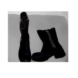 Rangers Cuir Vanessa Wu 40 Bottillons Noirs Boots Style Rock Bottes Premiere Peau Double Fermeture Eclair Zipp Bottillon Bottine Boot Ranger Botte Noire Semelle Crantee Mode Punk Militaire Confort