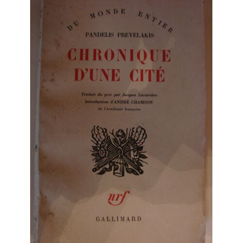 Chronique D'Une Cite Pandalis, Livre Rare