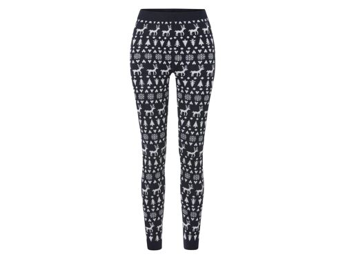 Esmara® Legging Motif Noël Femme (Bleu Foncé, S(34/36))