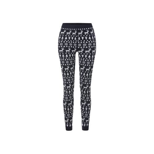 Esmara® Legging Motif Noël Femme (Bleu Foncé, S(34/36))