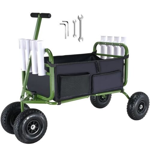 Chariot De Peche - Vevor - Chariot Peche Carpe De Plage Avec Supports Canne À Pêche Pliable 136,07 Kg