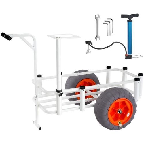 Chariot De Peche - Vevor - Chariot Peche Carpe Plage Avec Support Canne À Pêche Roues Gonflables 158,75kg