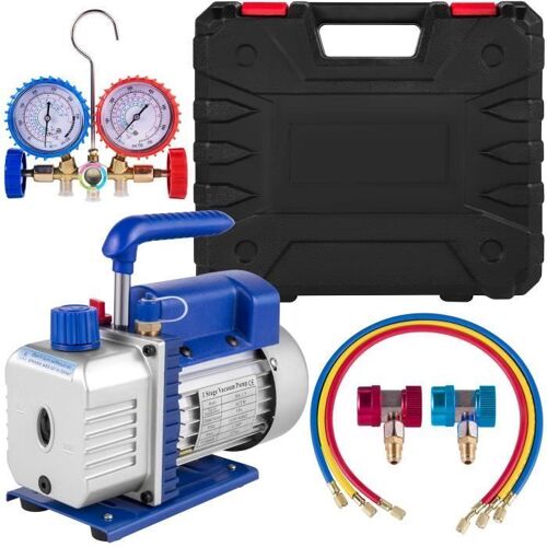 Pompe à vide 113 L-min - VEVOR - Frigoriste Climatiseur 1440 RPM - Mono-étage 4 CFM