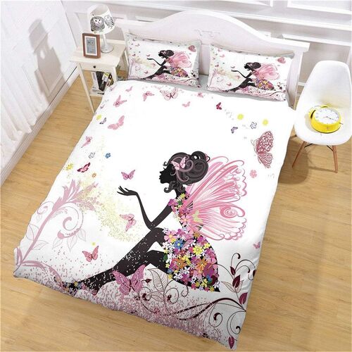 Housse De Couette X Cm Belle Fille Papillon Parure De Lit En Microfibre Avec Fermeture ¿¿Clair Sets De Housse De Couette Imprim¿¿ Avec Taies D'o