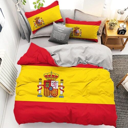 Parure De Lit X Enfant Drapeau Espagnol Housse De Couette X Avec Fermeture ¿¿Clair - Sets De Housse Couette En Microfibre, Avec Taie D'oreiller X Cm