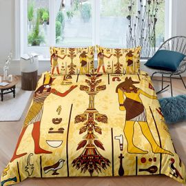 Literie ¿¿ Th¿¿Me ¿¿Gypte Ancienne D, Housse De Couette,Avec / Taie D'oreiller Xcm, Confortable, Respectueuse Del'environnement Et Respirante (¿¿Gypt