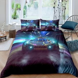 Housse De Couette Th¿¿Me Du Voiture De Sport, / Pi¿¿Ces Ensemble De Couette En Microfibre Avec Fermeture ¿¿ Glissi¿¿Re Literie Housse De Couette (Voi