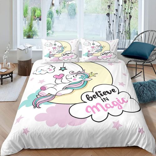 Housse De Couette Licorne Avec Taie D'oreiller Enfants Ensemble De Literie D Dessins Anim¿¿S Ensemble De Housse De Couette ? Literie En Microfibre