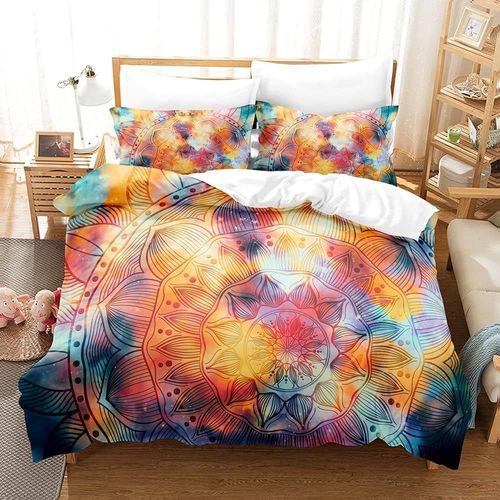 Housse De Couette En Microfibre ¿¿ Th¿¿Me Mandala Ensemble De Literie Zipp¿¿ En Comprenant Housse De Couette Et / Taie D'oreiller Ex¿¿Cution Fine (M
