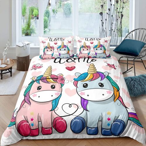 Housse De Couette Licorne Avec Taie D'oreiller Enfants Ensemble De Literie D Dessins Anim¿¿S Ensemble De Housse De Couette ? Literie En Microfibre