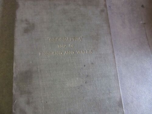Antique   Ancienne   Carte  Depliante Geographia Map Of England And Wales ( General Reference Alexander Gross F R G S 55 Fleet London