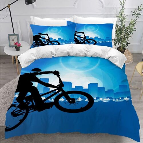 Moto Housse De Couette X Imprim¿¿ D Sport Extr¿ºme Parure De Lit Personnes Adultes Enfants Microfibre Literie Pi¿¿Ces Avec Fermeture ¿¿Clair Et