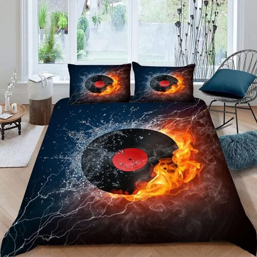 Eau Feu Housse De Couette X Imprim¿¿ D Abstrait Parure De Lit Personnes Ado Fille Enfants Microfibre Literie Pi¿¿Ces Avec Fermeture ¿¿Clair Et