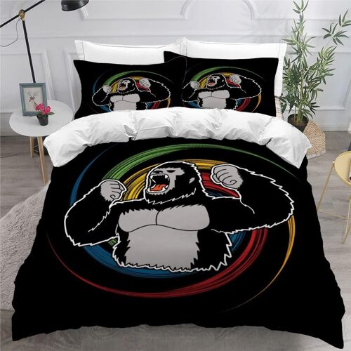 Chimpanz¿¿ Housse De Couette X Imprim¿¿ D Animaux Color¿¿S Parure De Lit Personnes Ado Fille Enfants Microfibre Literie Pi¿¿Ces Avec Fermeture ¿¿C