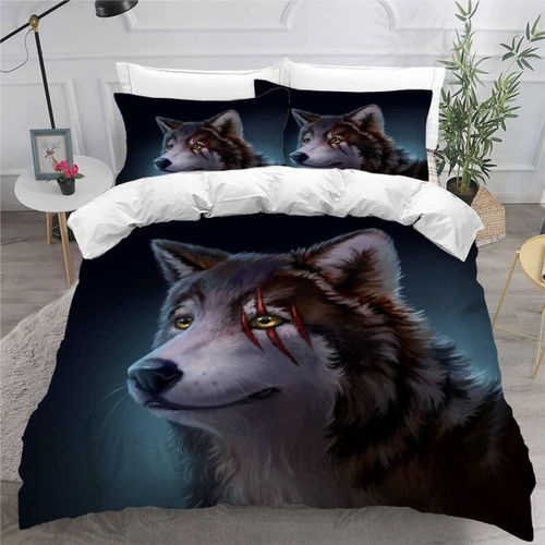 Loup Housse De Couette X Imprim¿¿ D Animaux De Dessin Anim¿¿ Mignon Parure De Lit Personnes Ado Fille Enfants Microfibre Literie Pi¿¿Ces Avec Fermeture