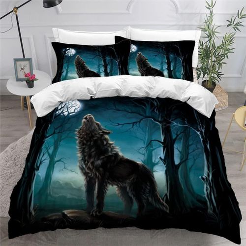 Housse De Couette Loup X Imprim¿¿ D Animaux De Dessin Anim¿¿ Mignon Parure De Lit Personnes Hypoallergique Microfibre Literie Pi¿¿Ces Avec Ferme