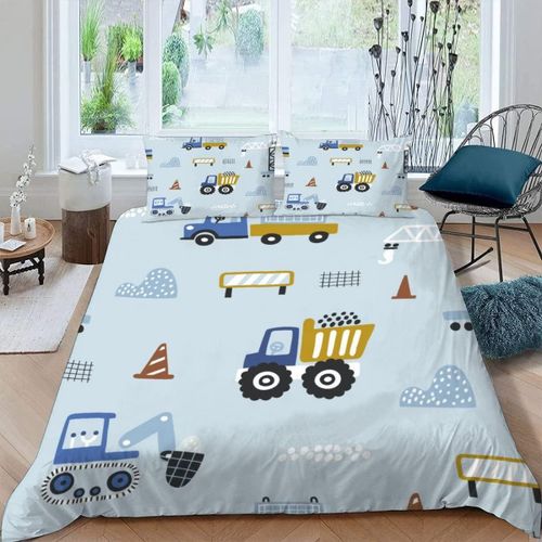 Housse De Couette Tracteur X Imprim¿¿ D Machines Agricoles Modernes Parure De Lit Personnes Hypoallergique Microfibre Literie Pi¿¿Ces Avec Fermeture ¿¿