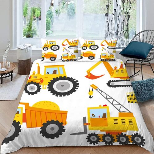 Housse De Couette Tracteur X Imprim¿¿ D Machines Agricoles Parure De Lit Personnes Hypoallergique Microfibre Literie Pi¿¿Ces Avec Fermeture ¿¿Cl