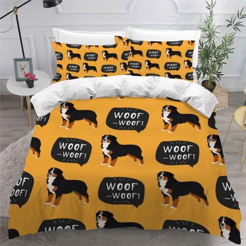 Housse De Couette Chien X Imprim¿¿ D Chien Animal Parure De Lit Personnes Hypoallergique Microfibre Literie Pi¿¿Ces Avec Fermeture ¿¿Clair Et T