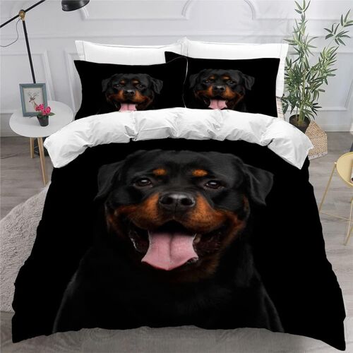 Rottweiler Housse De Couette X Imprim¿¿ D Chien De Compagnie Parure De Lit Personnes Adultes Enfants Microfibre Literie Pi¿¿Ces Avec Fermeture