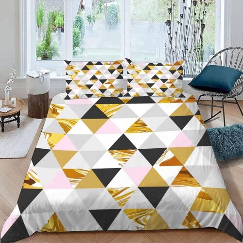 Pi¿¿Ces Parure De Lit Personnes Marbre Housse De Couette X Adultes Avec Fermeture ¿¿Clair Housse De Couette En Microfibre G¿¿Om¿¿Trie Abstraite A