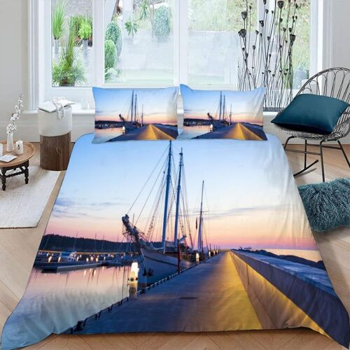 Pont Housse De Couette X Imprim¿¿ D Paysage Naturel Parure De Lit Personnes Ado Fille Enfants Microfibre Literie Pi¿¿Ces Avec Fermeture ¿¿Clair