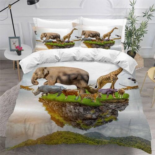 Animaux Sauvages Housse De Couette X Imprim¿¿ D For¿ºt Parure De Lit Personnes Adultes Enfants Microfibre Literie Pi¿¿Ces Avec Fermeture ¿¿Clair