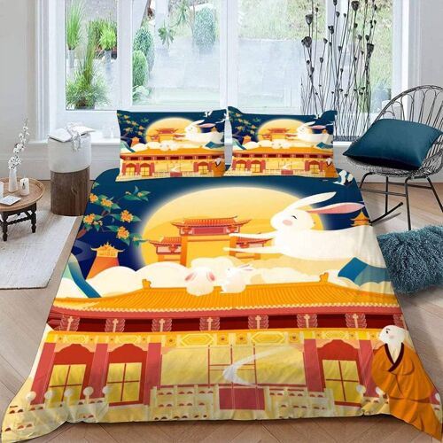 Parure De Lit Pour Adulte X Cm Anime Housse De Couette Fille De Dessin Animé Parure De Lit En Microfibre Ensemble De Literie + Taies D'oreille