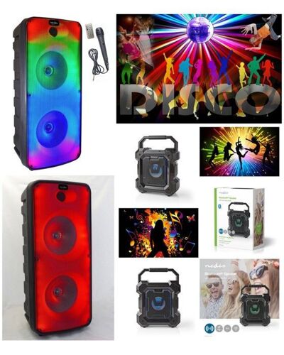 Enceinte Portable Bluetooth - MSD - FIRE-XXL - 800W - TWS - LED RGB - Micro Inclus