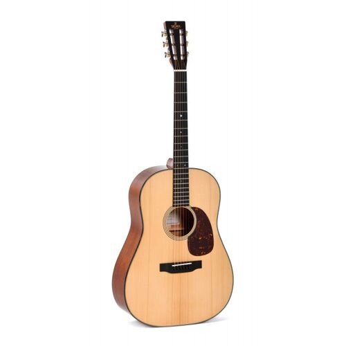 Sigma Sdm-18s Guitare Acoustique Dreadnought - Table Épicéa Massif - Touche Ébène - Naturel Brillant + Softcase