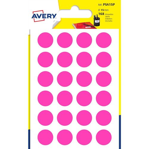 Avery Lot De 168 Pastilles Rose Ø 15 Mm
