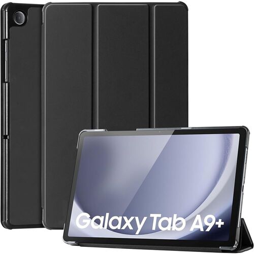 Coque pour Samsung Galaxy Tab A9+ / A9 Plus (pas pour A9), Protection Antichoc Support Veille-Réveil - Noir - E.F.Connection