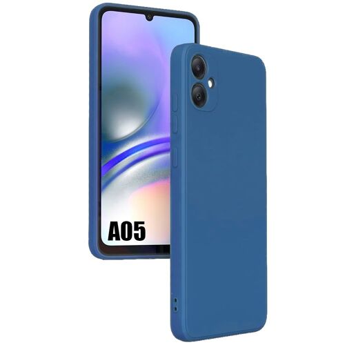 Coque Pour Samsung Galaxy A05 (Pas Pour A05s), Protection Silicone Liquide Bleu Marine Effet Mat - Booling