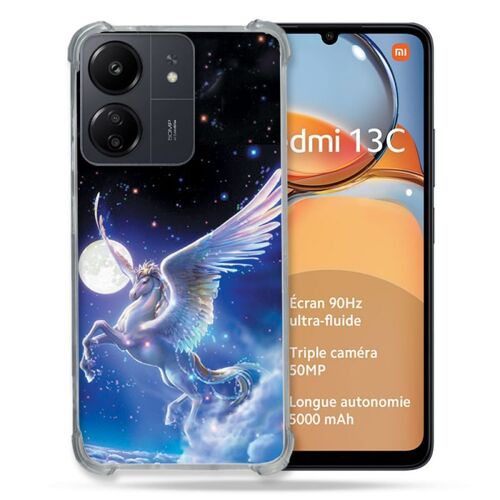 Coque Renforcée Pour Xiaomi Redmi 13c Fantastique Licorne Céleste