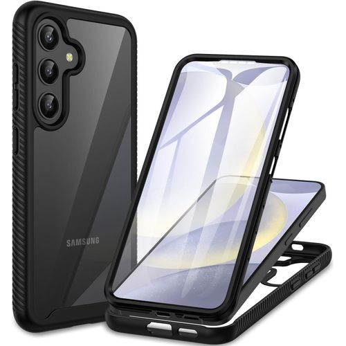 Coque Intégrale pour Samsung Galaxy S24 Antichoc Transparente 360 recto verso noir