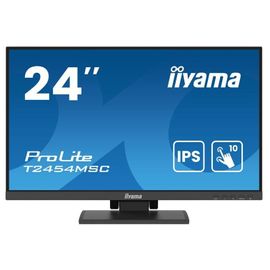 iiyama ProLite T2454MSC-B2AG - Écran LED - 23.8" - écran tactile - 1920 x 1080 Full HD (1080p) @ 75 Hz - IPS - 300 cd/m² - 1000:1 - 4 ms - HDMI, DisplayPort - haut-parleurs - noir mat