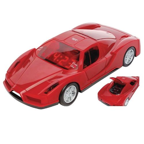 Radio De Voiture De Voiture De Sport Numérique Avec Alarme - Rouge