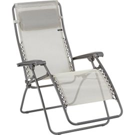 Fauteuil Relax De Jardin Pliant Rsxa Multiposition Avec Tétière Beige Seigle Lafuma - L'unité
